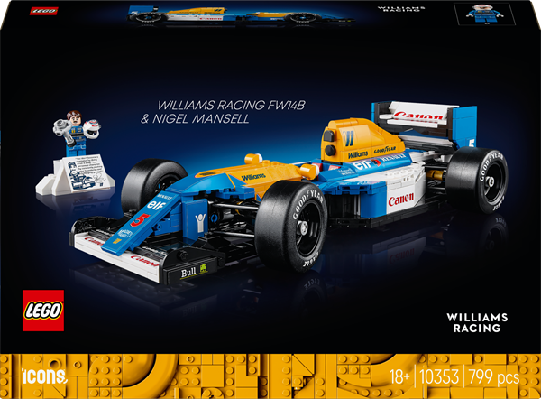 Конструктор LEGO Icons Williams Racing FW14B і Найджел Менсел 799 деталей (10353)