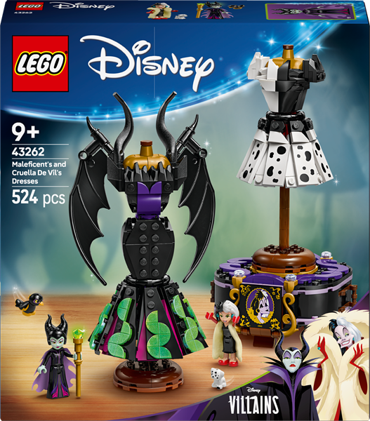 Конструктор LEGO Disney Villains Плаття Малефісенти та Лютелли де Віль 524 деталі (43262)