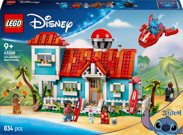 Конструктор LEGO Disney Пляжний будинок Ліло та Стіч 834 деталі (43268)