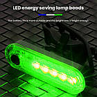 Ліхтар велосипедний задній HJ-056-5SMD акум.Li-ion, micro USB, Зелений, фото 3