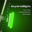 Ліхтар велосипедний задній HJ-056-5SMD акум.Li-ion, micro USB, Зелений, фото 4