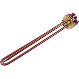 Тен для бойлера із термостатом 2500W (мідний) L=280mm, фланець 54mm 1 трубка під датчик, фото 2