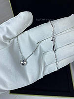 Цепочка Ван Кліф Міні Вінтаж Срібляста Брендова Жіноча Квітка Конюшина Van Cleef Shopingo