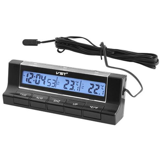 Автогодинник з термометром VST-7037, фото 1
