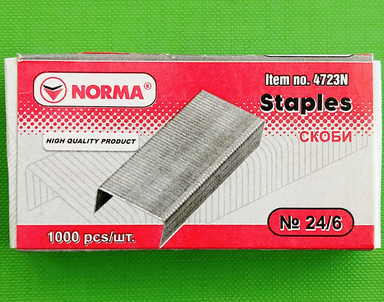 Канц Скоби Степлер NORMA 4723 No24/6, (1000 шт.)