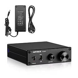 Підсилювач звуку AIYIMA A3001 black, 50Wx2+100W, Bluetooth 5.0, AUX, TPA3255, блок живлення 36V, частота 20Hz-20kHz