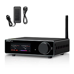 Підсилювач звуку AIYIMA A80 black, 600 Вт, TPA3255, Bluetooth 5.1, AUX, блок живлення 48V, Hi-Fi аудіо