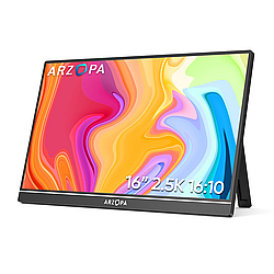 Портативний монітор Arzopa Z1RC 16" 2560x1600 IPS, HDR10, 60 Гц, чорний, з динаміками та Type-C