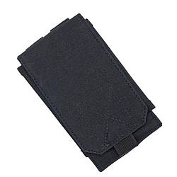 Чохол поясний на липучці 33x10см чорний, кордура, з кріпленням MOLLE для аксесуарів та мобільних пристроїв