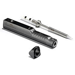 Паяльник Miniware TS101 (жало TS-BC2) USB Type-C сірий, цифровий, з OLED-дисплеєм, 50-400°C, портативний.