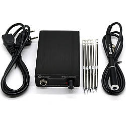 Паяльна станція Quicko T12-956 з металевою ручкою M8, OLED-дисплей, 75 Вт, жала ILS, KU, JL02, BL, BC1