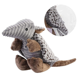 Жувальна м'яка іграшка для собак PLUSH DOG TOY - броненосець