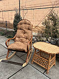 Крісло -качалка з подушкою+столик Ажурний, фото 3
