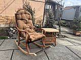 Крісло -качалка з подушкою+столик Ажурний, фото 7