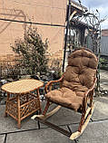 Крісло -качалка з подушкою+столик Ажурний, фото 8