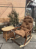 Крісло -качалка з подушкою+столик Ажурний, фото 9