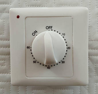 Таймер 60 хв. затримки відключення вентилятора врізний, фото 1