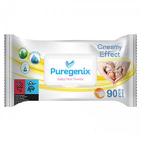 Вологі кремові серветки для дітей Puregenix, 90 шт Лівеста