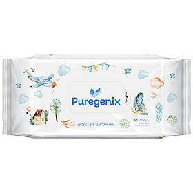 Вологі серветки для дітей Puregenix, 80 шт Лівеста