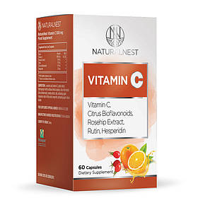 Дієтична добавка Вітамін С 500 mg Naturalnest, 60 рослинних капсул Лівеста