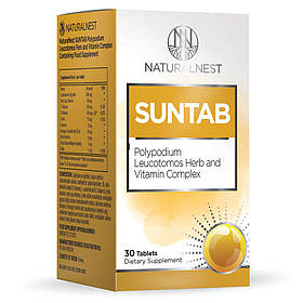 Дієтична добавка для захисту шкіри від сонця Suntab Naturalnest, 30 таблеток Лівеста