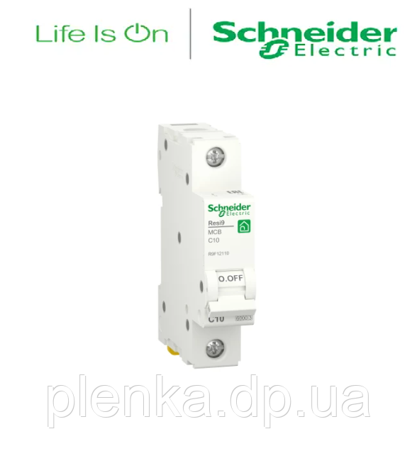 Автоматичний вимикач1P 10A C 6 кА Schneider RESI9 R9F12110