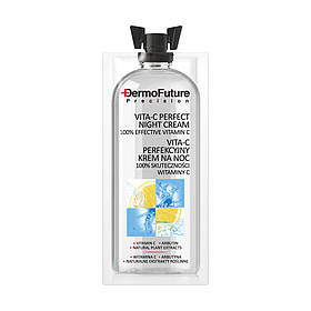 Нічний крем для обличчя з вітаміном С Dermofuture, 12 мл Лівеста