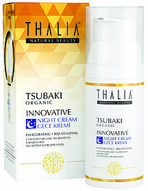 Органічний нічний крем для обличчя з олією камелії японської THALIA, 50 мл Лівеста