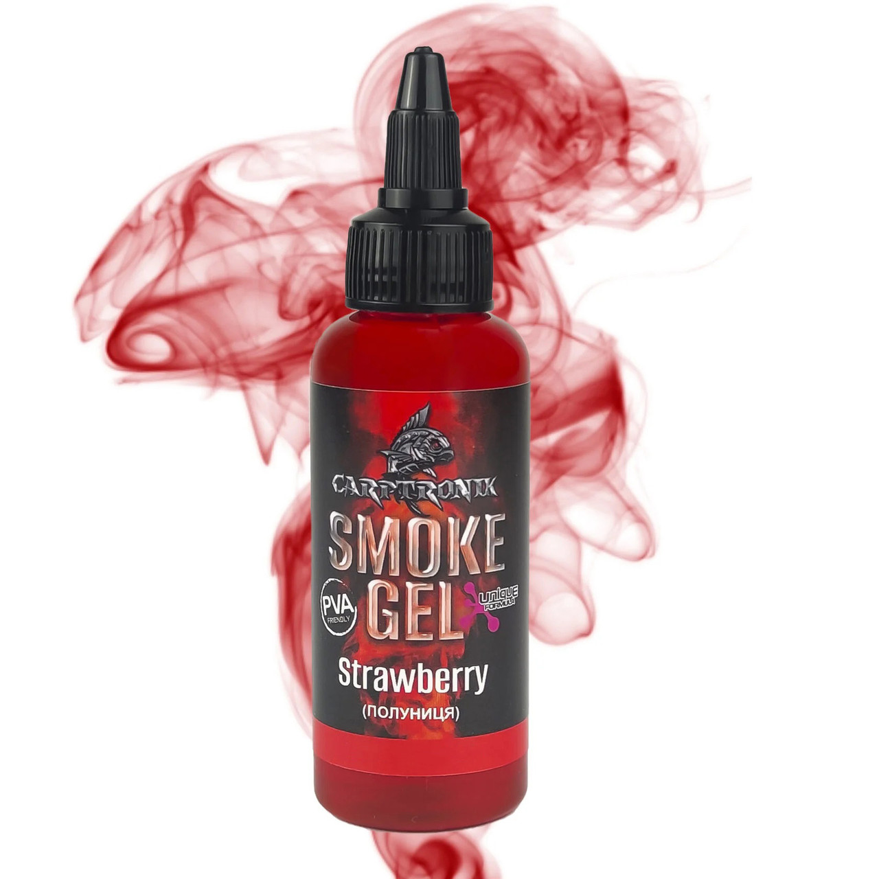 Атрактант гель Carptronik Smoke gel Strawberry (Полуниця) 60ml