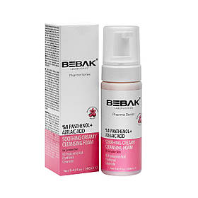 Очищаюча заспокійлива пінка з азелаїновою кислотою для чутливої шкіри Bebak Pharma, 160 мл Лівеста