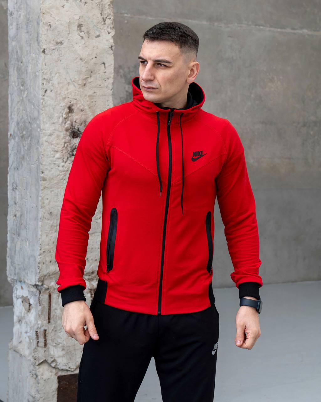 Спортивний костюм чоловічий Nike Tech весняний осінній літній найк теч червоний