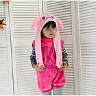 Шапка зайчика рожева з вухами, що підіймаються