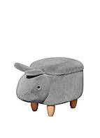 Пуф дитячий з нішою Кролик сірий Love You