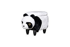 Пуф дитячий з нішою Панда біла Love You