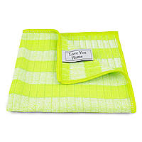 Бамбукова серветка універсальна салатово-біла 30х30 см LoveYouHome