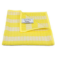 Бамбукова серветка універсальна жовто-біла 30х30 см LoveYouHome
