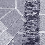 Плед бавовняний клітина біл-дим-сер.гол Love You 140 x 200 см, фото 2