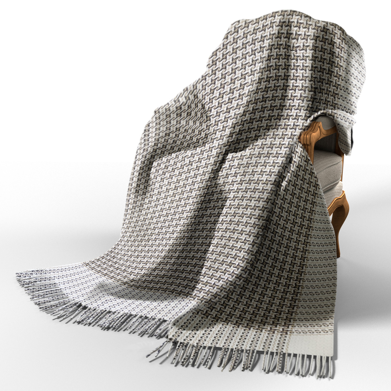 Плед бавовняний 130х170 см Капучіно Love You 130*170 см, фото 1