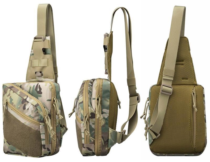 Сумка-слінг 2Е Tactical, швидке відкривання, 4 відсіки, камуфляж