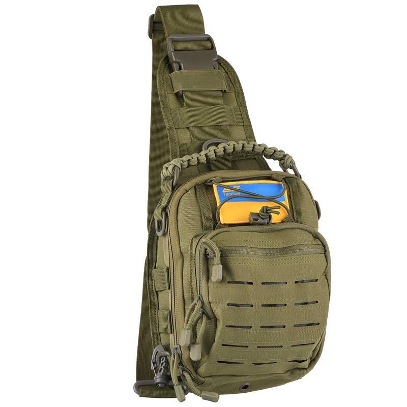 Сумка Слінг 2Е Tactical Laser Cut 2.5л, зелена