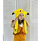 Дитяча шапка Пікачу з вухами, що підіймаються