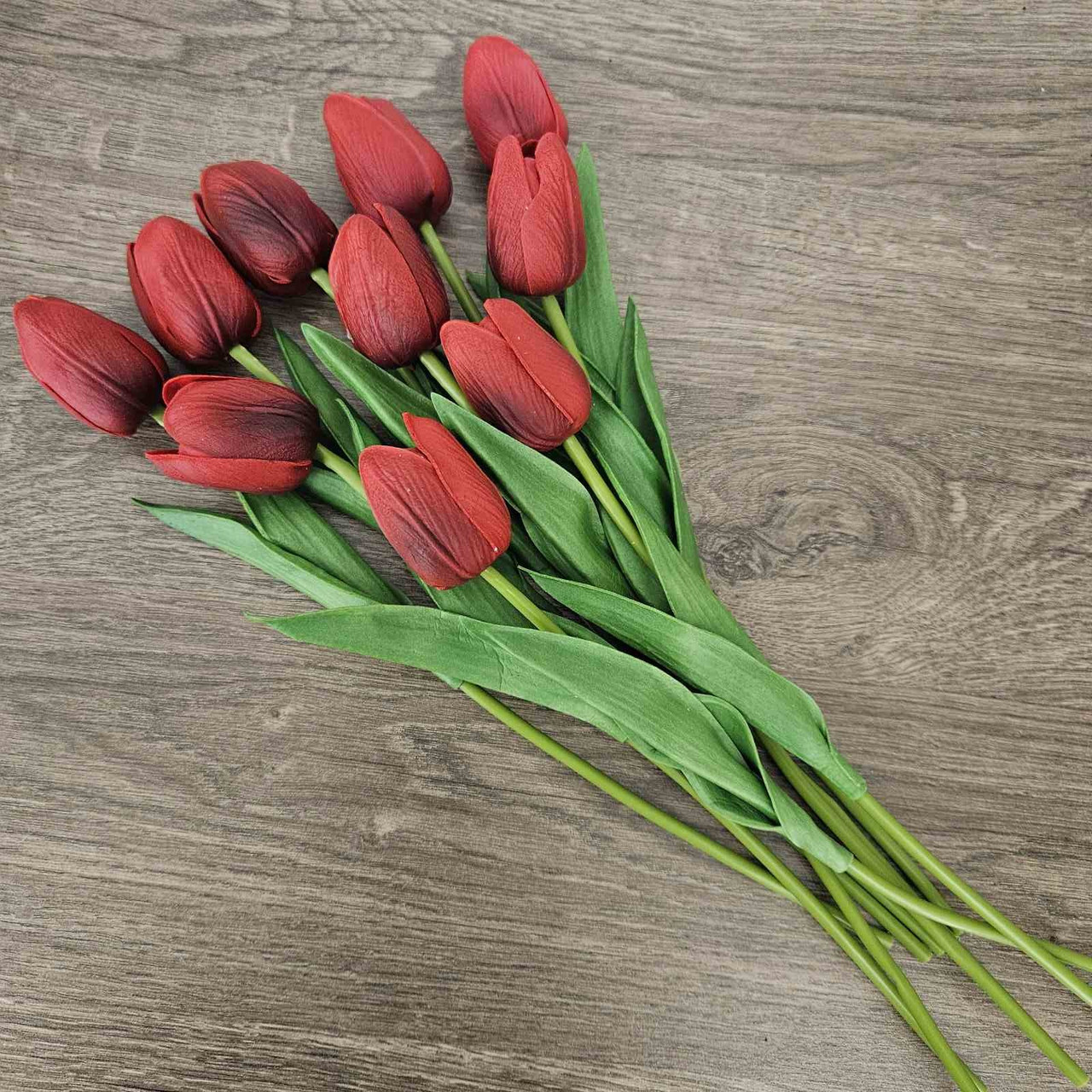 Тюльпан штучний 1шт. Колір червоний, фото 1