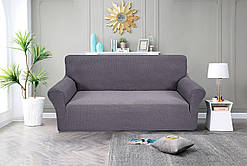 Чохол на диван тримісний Corn Fleece сірий Love You