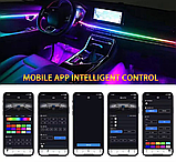 Контурне підсвічування салону автомобіля Ambient light RGBW 18 в 1. Атмосферне підсвічування в салон Bluetooth 18/1, фото 3