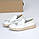Жіночі лофери шкіряні мокасини зручні стильні білі натуральна шкіра, фото 2