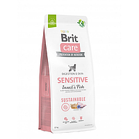 Сухий корм Brit Care Dog Sustainable Sensitive для собак з чутливим травленням з рибою та комахами 12 кг