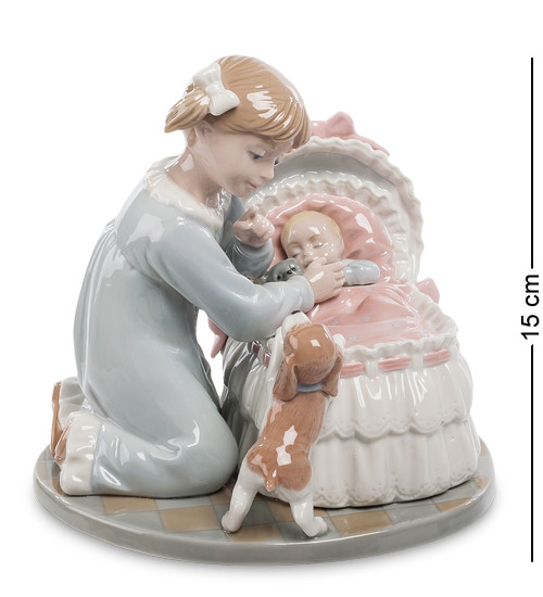 Статуетка порцелянова Pavone Дівчинка няня 15 см 1104611