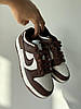 Жіночі кросівки Nike SB Dunk Low White Cacao Wow Найк сб данк лов коричневі шкіряні кросівки демісезон, фото 8