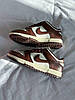 Жіночі кросівки Nike SB Dunk Low White Cacao Wow Найк сб данк лов коричневі шкіряні кросівки демісезон, фото 10