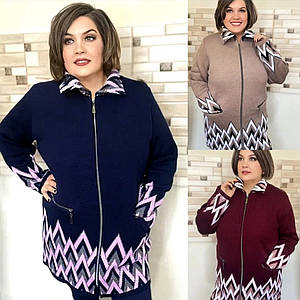 Кардиган жіночий великих розмірів на змійці